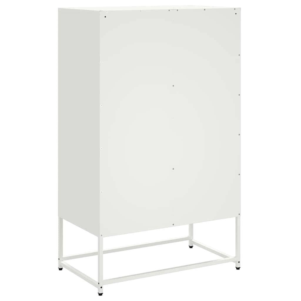 Highboard Weiß 68x39x111,5 cm Stahl
